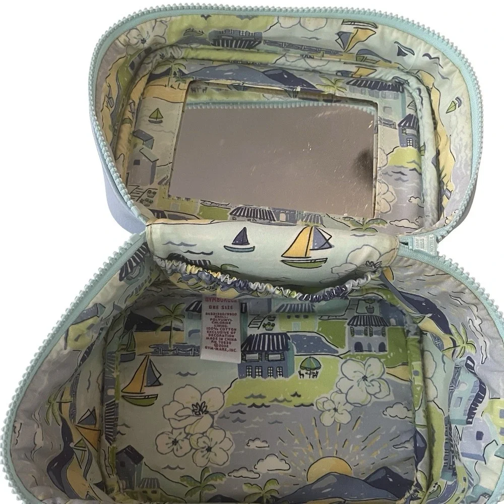 VTG Y2K Gymboree Girls Makeup Bag Blue Wish You Were Here Nautical Boat Travel